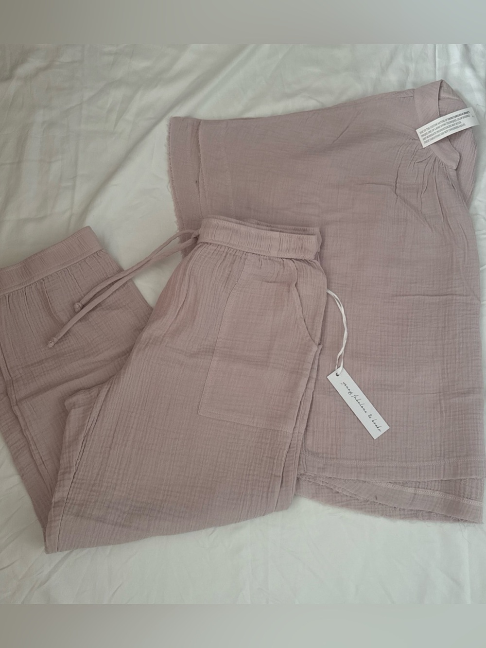 Young Fabulous & Broke Dusty Mauve Track Pants & Top Set - Picture 2 of 13